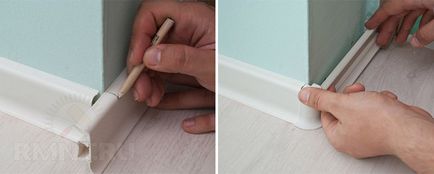 Як зарізати кути ріжемо стельовий і підлоговий плінтус правильно