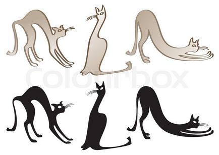 Картинки силует кішки
