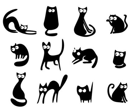 Картинки силует кішки