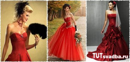 Red esküvői ruha kép - esküvői portált Wedding (fotó) Red menyasszonyi ruha - esküvő portált