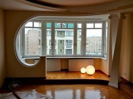 Bucătărie pe balcon sau design loggia, fotografie interioară