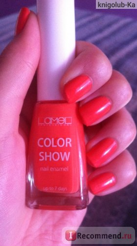 Лак для нігтів lamel professional color show - «042 морквяні нігті, для подтятія настрою!