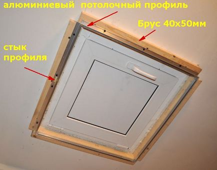 Instalarea unui plafon întins cu o trapă pe acoperiș