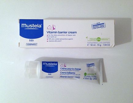 Mustela bebe crema pentru scutece de protecție pentru nou-născuți, sugari și copii