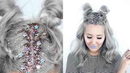 Новий тренд glitter roots блискітки на коренях волосся, онлайн журнал про волосся just hair