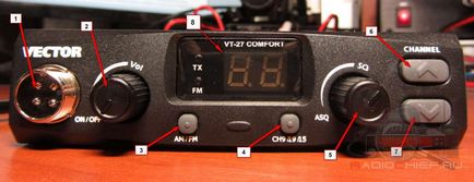Áttekintés a rádió vektor vt-27 video komfort (vektor) Áttekintés a rádió vektor vt-27 video kényelem