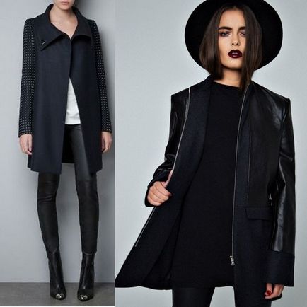 Modele jachete negre fermecătoare și stricte, cu amprente și fără pe fotografie