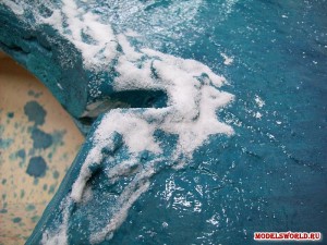 Досвід створення макета водної поверхні на судномодельного Діарама