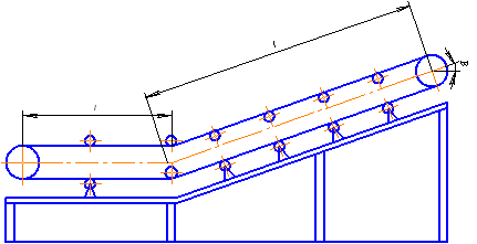 Determinarea tensiunii benzii transportoare prin traversarea conturului de puncte - industrie,