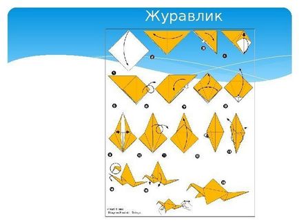 Орігамі журавлик японський - орігамі журавлик схема - орігамі з паперу