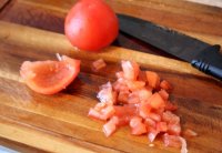 Salată de căpșună original, cu gătit pas cu pas roșii