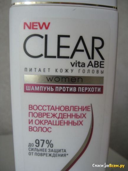 Відгук про шампунь проти лупи clear vita abe women відновлення пошкоджених і забарвлених