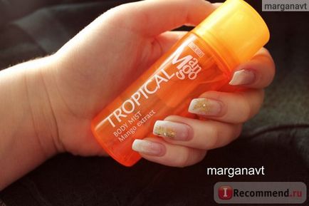 Парфумований спрей для тіла body resoft tropical mango - «свіжий яскравий аромат за пару пшиків