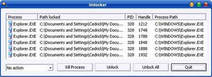 Unlocker de program pentru Windows 7