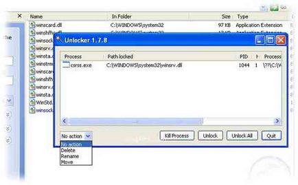 Unlocker de program pentru Windows 7