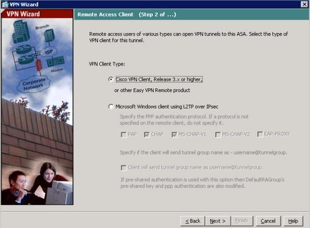 Egy egyszerű példa távoli VPN setup Cisco ASA és Cisco VPN kliens - site hálózati szakemberek!