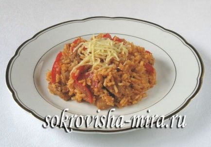 Рисова каша з помідорами і сиром
