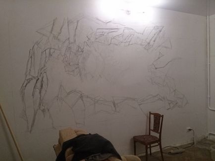 Desenez spatiu pe perete (incerc))))
