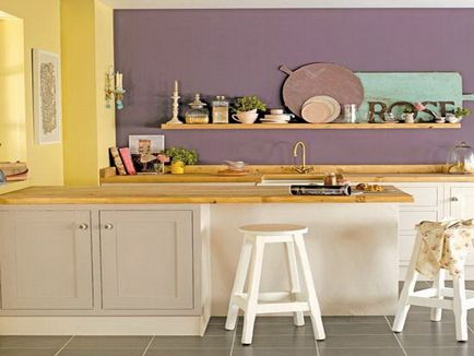 A színek kombinációja a belső a konyha - egy fénykép és szín megfelelő szabályok