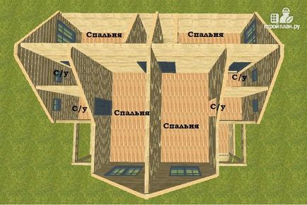 O casa twin de 8x10 cherestea, un proiect Alaska