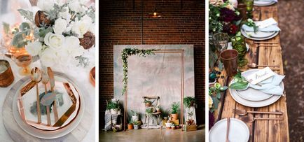 A stílus és a színek az esküvő online kiadásában az esküvő
