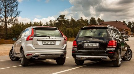 Тестват Volvo XC60 (Volvo ikstse60) и Мерцедес GLK (Мерцедес GLK)