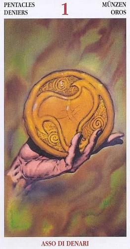 Ace of Pentacles Tarot un spate financiar spate