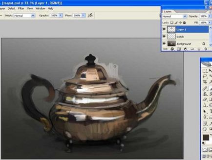 Lecția Photoshop desena un ceainic