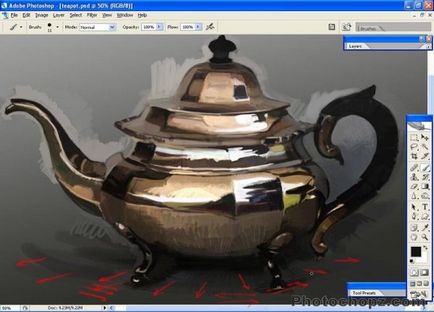 Lecția Photoshop desena un ceainic