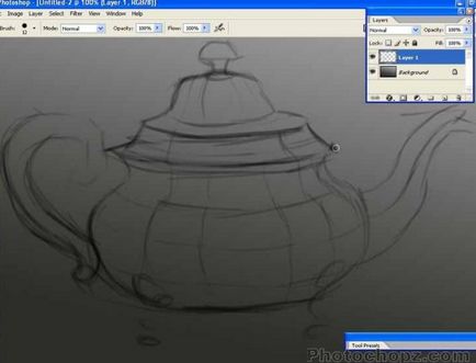 Урок photoshop малюємо чайник для заварювання
