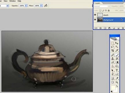 Lecția Photoshop desena un ceainic