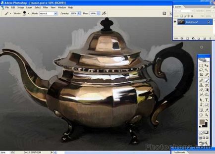 Lecția Photoshop desena un ceainic