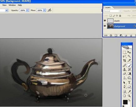 Lecția Photoshop desena un ceainic