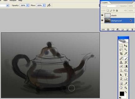 Lecția Photoshop desena un ceainic