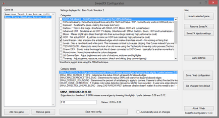 Instalarea programului sweetfx 2