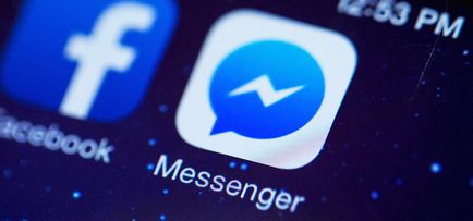 În Facebook messenger, puteți trimite fișiere din căsuța de etichetă