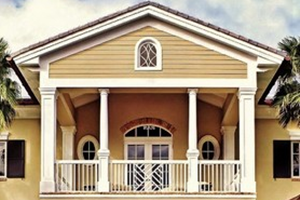 Alegeți un design de balcon pentru o fotografie de țară de case de interesante opțiuni