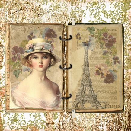 Vintage kép decoupage