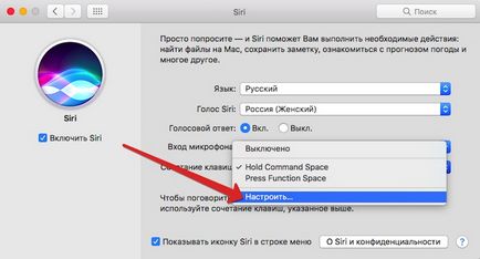 Включаємо «привіт, siri» на mac