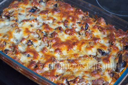 Padlizsán darált hús, sült a kemencében - egy recept fényképpel (padlizsán) Padlizsán darált hús, sült a kemencében - a recept egy fotó