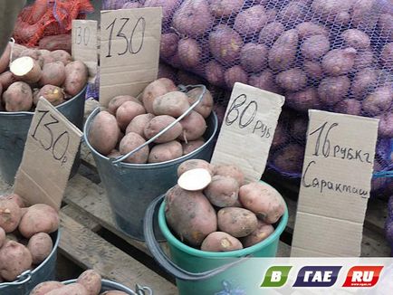 Bazaar burgonya ára és zöldségek
