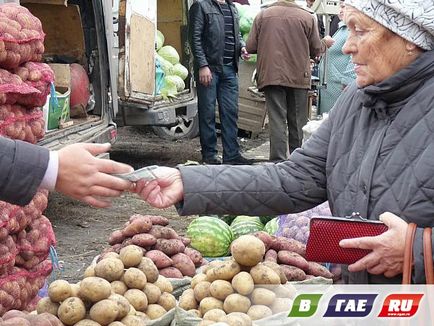 Bazaar burgonya ára és zöldségek