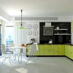 Culoare albă și verde 50 de fotografii ale proiectelor de design, șorț, mese, mobilier