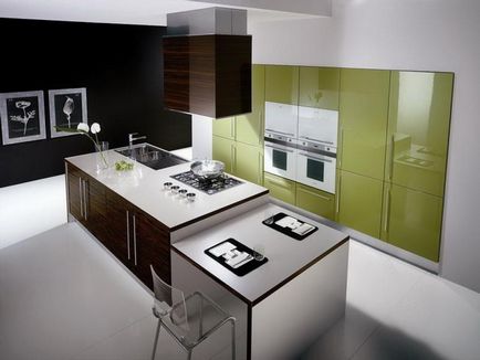 Bucătărie negru-verde