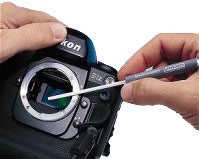 Curățați camera digitală SLR, curățați senzorul (senzorul), curățați obiectivul și oglinzile
