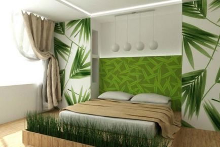 Stilul ecologic în dormitoarele de design interior oferă sfaturi utile, idei
