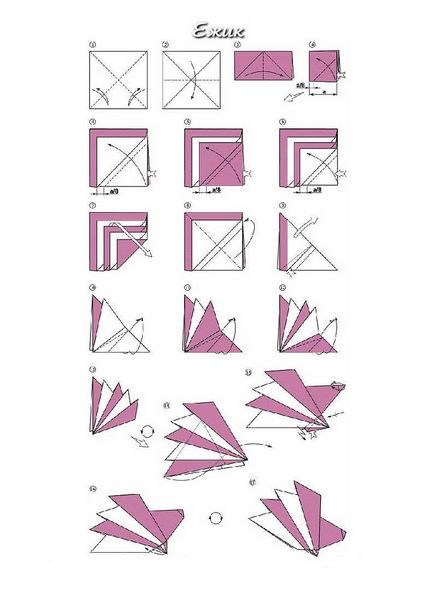 Їжачок орігамі покрокова інструкція - модульне орігамі схеми планета орігамі