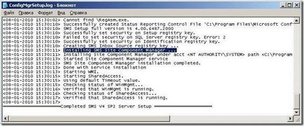 Flouchart telepítési SCCM másodlagos helyszínen