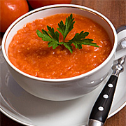 Gazpacho din roșii verzi și pepene galben