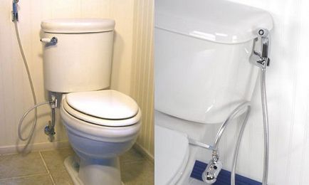 Duș igienic pentru prezentarea scaunelor de toaletă a soiurilor și a regulilor de instalare
